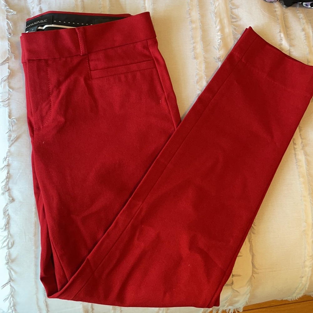 Size 2 banana republic red Sloan pants